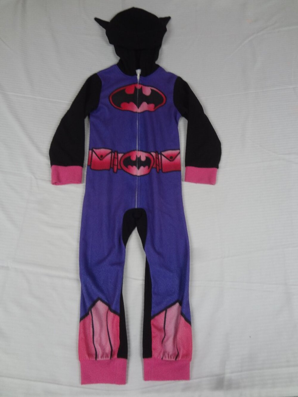 BATMAN BATGIRL ONE PIECE ROMPER ZIP UP JUMPER PJ TODDLER GIRLS 4-5T L829